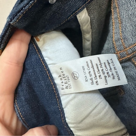NWT Frank & Eileen dark blue Flannigan jeans 27 flare high rise - Picture 10 of 10